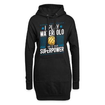 Water Polo Vintage I Play Water - Hoodie-Kleid - Schwarz - Vorne