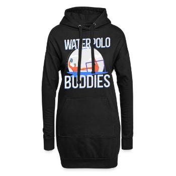 Water Polo Friends Besties Water - Hoodie-Kleid - Schwarz - Vorne