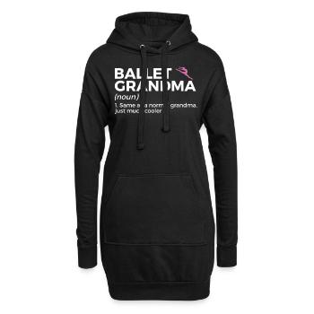 Ballet Tanzen - Hoodie-Kleid - Schwarz - Vorne