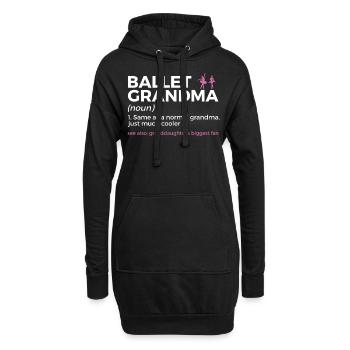 Ballet Tanzen - Hoodie-Kleid - Schwarz - Vorne