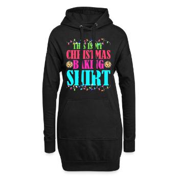 Costume de Noël - Sweat-shirt à capuche long Femme - noir - Devant