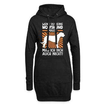Irischer Wolfshund nicht mögen Irish Wolfhound - Hoodie-Kleid - Schwarz - Vorne