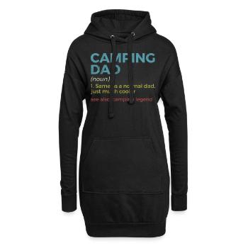 Camping Camping Camping-car - Sweat-shirt à capuche long Femme - noir - Devant