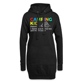 Camping Camping Camping-car - Sweat-shirt à capuche long Femme - noir - Devant