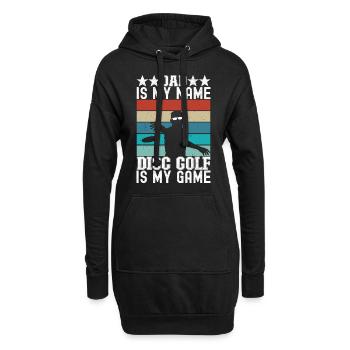 Disc Golf Disc Golfer - Hoodie Dress - black - Front