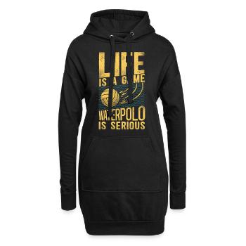 Water Polo Vintage Life Is A Game - Hoodie-Kleid - Schwarz - Vorne