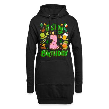 Es Ist Mein 2 Geburtstag Urlaub Donut St. - Hoodie-Kleid - Schwarz - Vorne