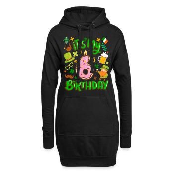 Es Ist Mein 6 Geburtstag Urlaub Donut St. - Hoodie-Kleid - Schwarz - Vorne