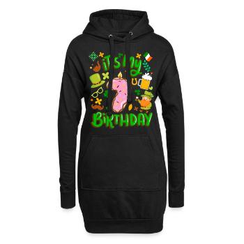 Es Ist Mein 7 Geburtstag Urlaub Donut St. - Hoodie-Kleid - Schwarz - Vorne