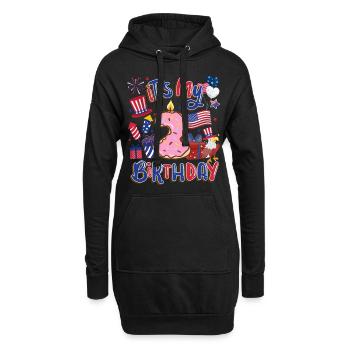 Es Ist Mein 2 Geburtstag Eagle 4. Juli - Hoodie-Kleid - Schwarz - Vorne