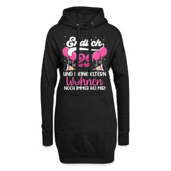 Endlich 29 Meine Eltern Wohnen Immer Noch Bei Mir - Hoodie-Kleid - Schwarz - Vorne