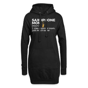 Musiciens de saxophone Musique de cuivres - Sweat-shirt à capuche long Femme - noir - Devant