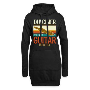Dulcimer Instrument - Hoodie-Kleid - Schwarz - Vorne