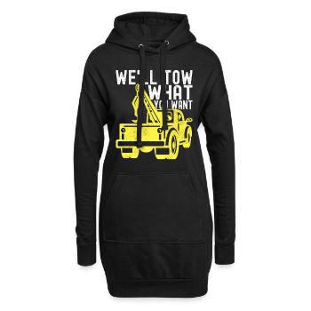 Service de remorquage de dépanneuse - Sweat-shirt à capuche long Femme - noir - Devant
