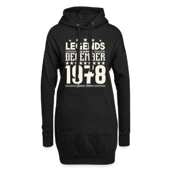Legenden werden im Dezember 1978 geboren.Geschenkjubiläum - Hoodie-Kleid - Schwarz - Vorne