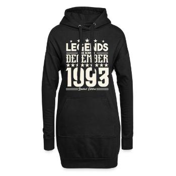Legends Are Born In December 1993.Gift anniversary - Sweat-shirt à capuche long Femme - noir - Devant
