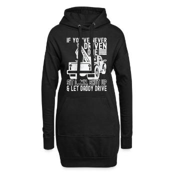 Service de remorquage de dépanneuse - Sweat-shirt à capuche long Femme - noir - Devant