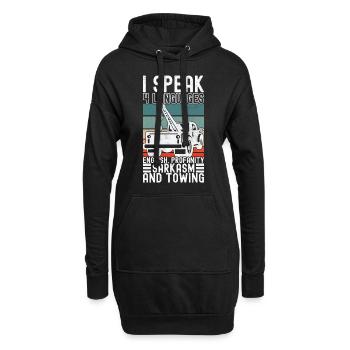 Service de remorquage de dépanneuse - Sweat-shirt à capuche long Femme - noir - Devant