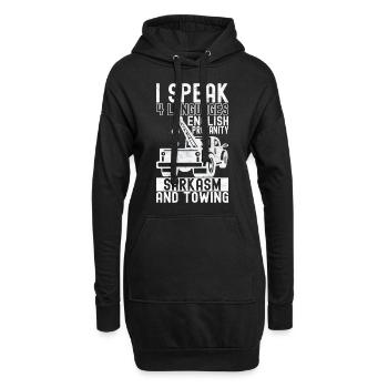 Service de remorquage de dépanneuse - Sweat-shirt à capuche long Femme - noir - Devant