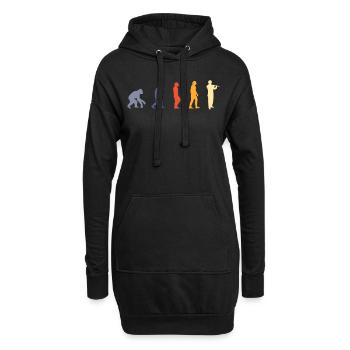 Flûte Flûte Musiciens Cuivres Musique - Sweat-shirt à capuche long Femme - noir - Devant