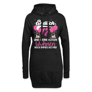 Endlich 17 Meine Eltern Wohnen Immer Noch Bei Mir - Hoodie-Kleid - Schwarz - Vorne