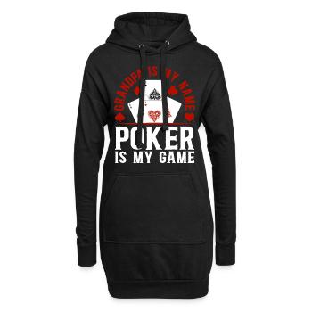 Poker Grandpa Is My Name Poker Is My Game - Poker - Sweat-shirt à capuche long Femme - noir - Devant