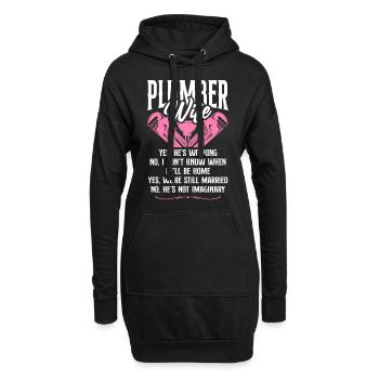 Plumbing Plumber Wife Plumber Wife - Hoodie-Kleid - Schwarz - Vorne
