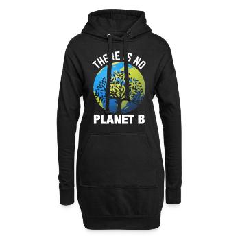 Earth day- Es gibt keinen Planet B - Hoodie-Kleid - Schwarz - Vorne