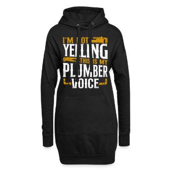 Plombier de plomberie vintage je ne suis pas - Sweat-shirt à capuche long Femme - noir - Devant