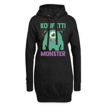Karnevalskostüm Karnevalist Fasching Karneval - Hoodie-Kleid - Schwarz - Vorne