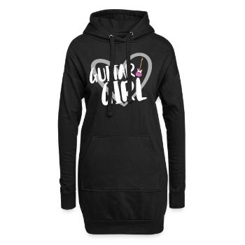 Musicien de guitare Musique de cuivres - Sweat-shirt à capuche long Femme - noir - Devant
