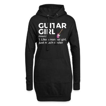 Musicien de guitare Musique de cuivres - Sweat-shirt à capuche long Femme - noir - Devant