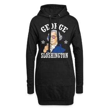 George Sloshington Drink 4. Juli - Hoodie-Kleid - Schwarz - Vorne