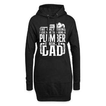 Plumbing Plumber Dad Vintage The - Hoodie-Kleid - Schwarz - Vorne