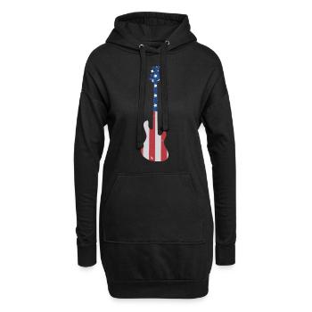 Musiciens de guitare basse - Sweat-shirt à capuche long Femme - noir - Devant