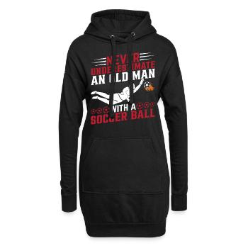 Soccer Player Grandpa Soccer Lover - Soccer Grandp - Hoodie-Kleid - Schwarz - Vorne