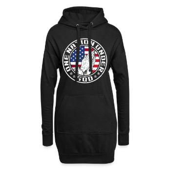 Une nation sous Dieu prie pour - Sweat-shirt à capuche long Femme - noir - Devant