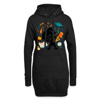 Silhouette Girls Premier jour d’école Élève - Sweat-shirt à capuche long Femme - noir - Devant
