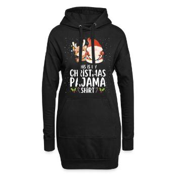 Pyjama de Noël Pyjama Chemise de nuit - Sweat-shirt à capuche long Femme - noir - Devant