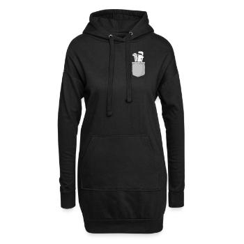 Plomberie Plombier Clé à tuyau - Sweat-shirt à capuche long Femme - noir - Devant
