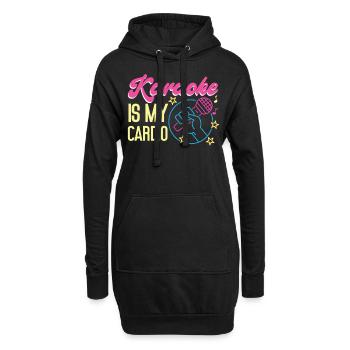 Karaoke Singer 80s Retro Karaoke - Hoodie-Kleid - Schwarz - Vorne