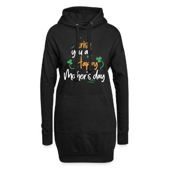 Irlandais Vous Une bonne fête des mères Trèfle vert - Sweat-shirt à capuche long Femme - noir - Devant