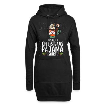 Pyjama de Noël Pyjama Chemise de nuit - Sweat-shirt à capuche long Femme - noir - Devant