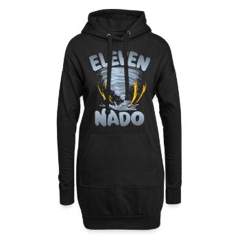 Avertissement Ten-nado 11e anniversaire | Tornade - Sweat-shirt à capuche long Femme - noir - Devant