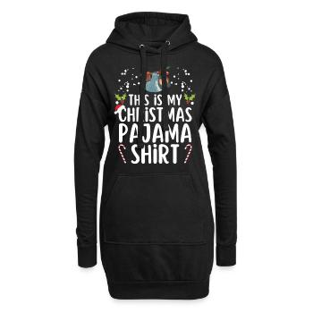 Pyjama de Noël Pyjama Chemise de nuit - Sweat-shirt à capuche long Femme - noir - Devant