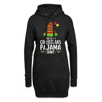 Pyjama de Noël Pyjama Chemise de nuit - Sweat-shirt à capuche long Femme - noir - Devant