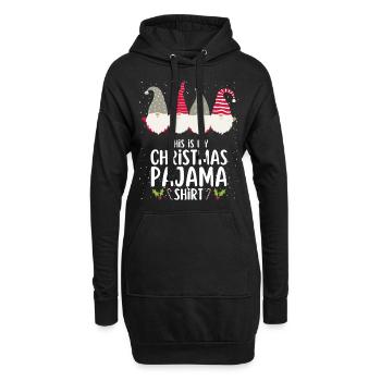 Pyjama de Noël Pyjama Chemise de nuit - Sweat-shirt à capuche long Femme - noir - Devant