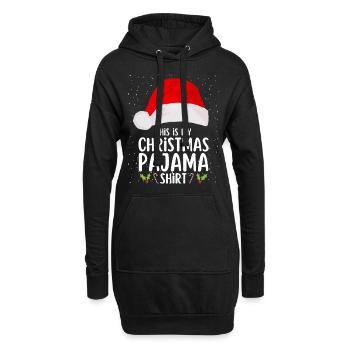 Pyjama de Noël Pyjama Chemise de nuit - Sweat-shirt à capuche long Femme - noir - Devant