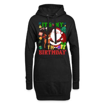 It's my 6th birthday Santa Claus - Hoodie Dress - black - Front