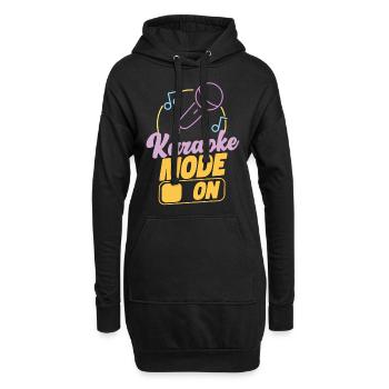 Karaoke Singer 80s Retro Karaoke - Hoodie-Kleid - Schwarz - Vorne
